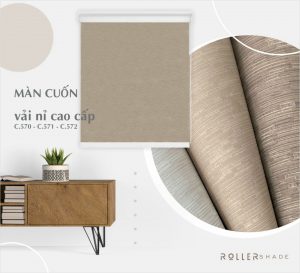 Rèm cuốn vải nỉ Deluxe